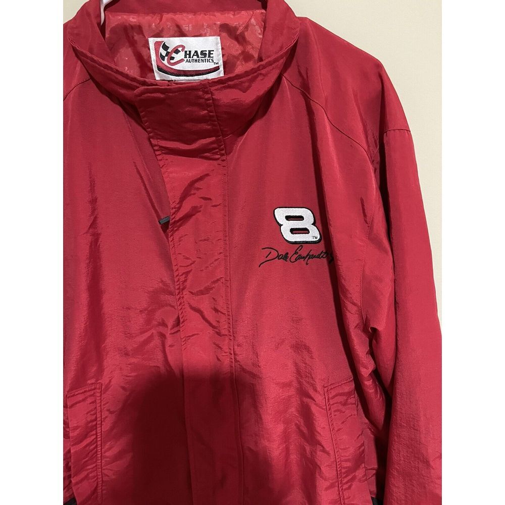 NASCAR Racing Medium Mens Dale Jr Budweiser Coat Jacket Red - Picture 2 of 6